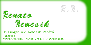 renato nemcsik business card
